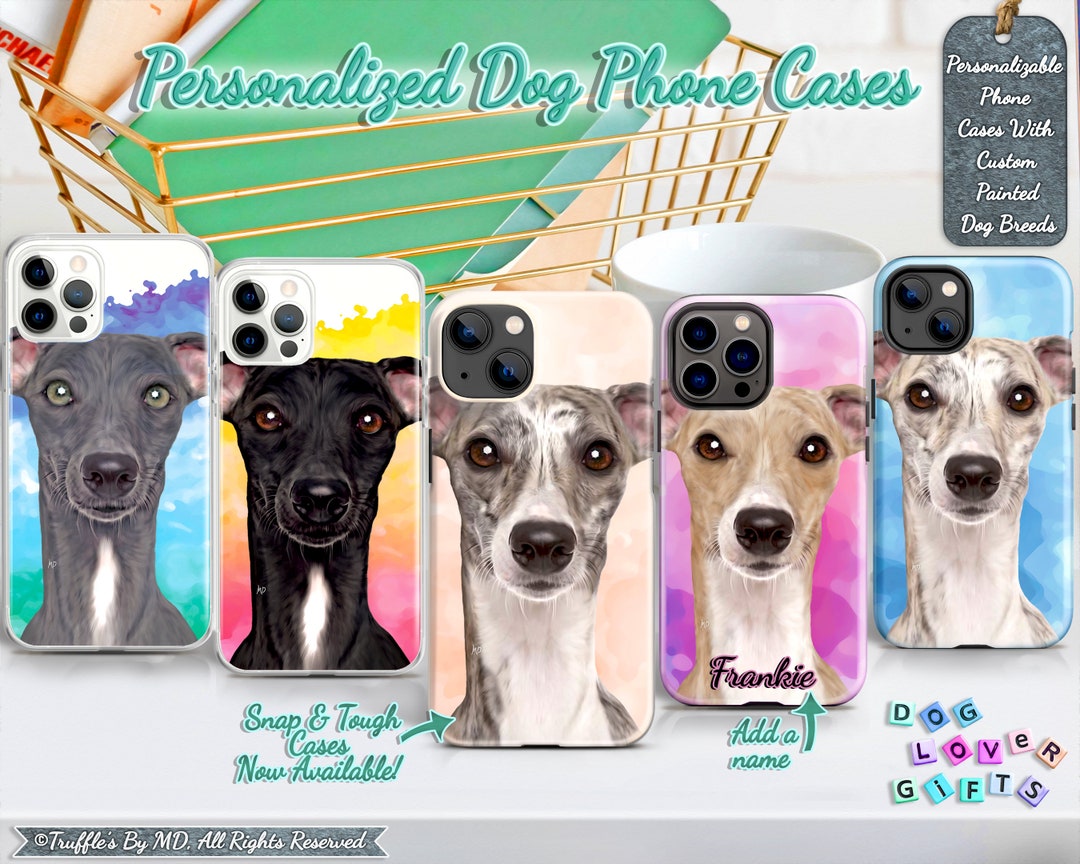 Custom Greyhound Phone Case Personalized Dog Phone Cover Etsy