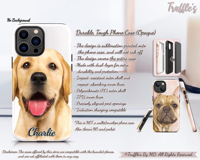 Personalisierte Labrador-Handyhülle Labradorit Handyhülle Personalisiertes Hundeportrait Hundeliebhaber Einzigartiges Geschenk Realistisches Tierportrait Bild 9