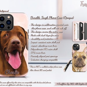 Personalisierte Labrador-Handyhülle Labradorit Handyhülle Personalisiertes Hundeportrait Hundeliebhaber Einzigartiges Geschenk Realistisches Tierportrait Bild 7