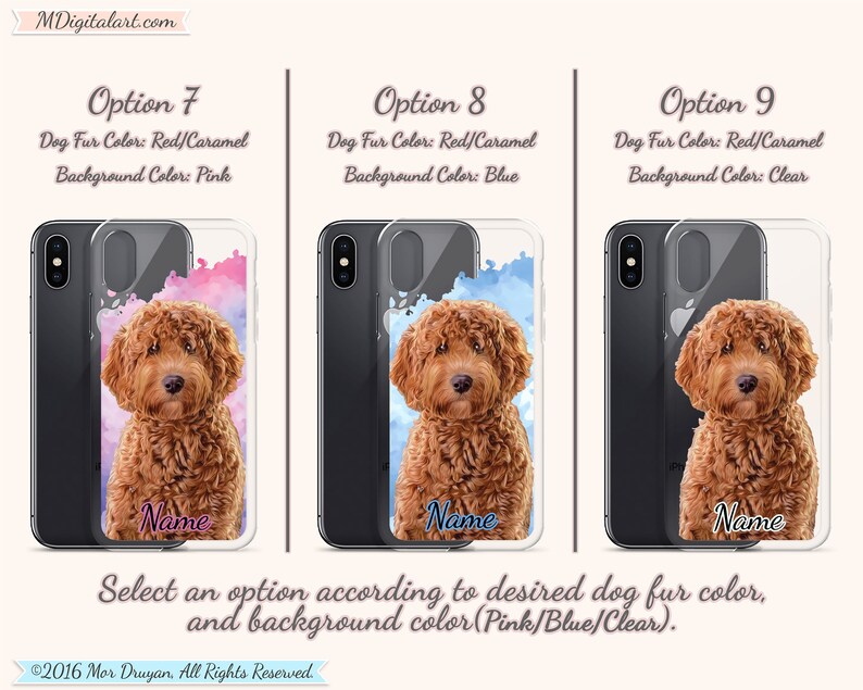 Personalized Realistic Labradoodle Goldendoodle Case iPhone 7 8 Plus X XS XR XS se 11 12 Pro Max,Dog Lover Custom Gift Doodle Case #ICPLP22