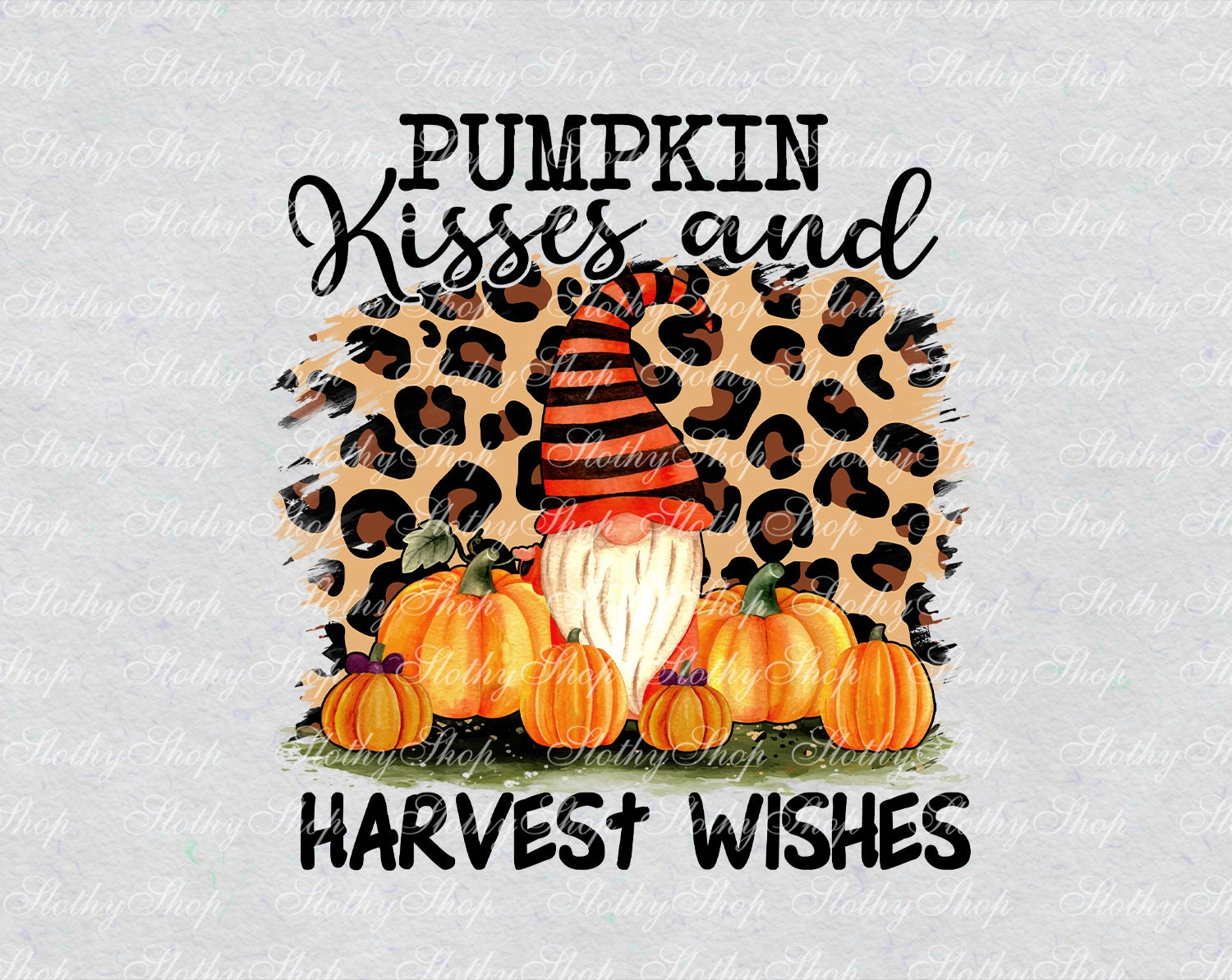 Pumpkin Kisses Harvest Wishes PNG Printable Fall Pumpkin Etsy UK