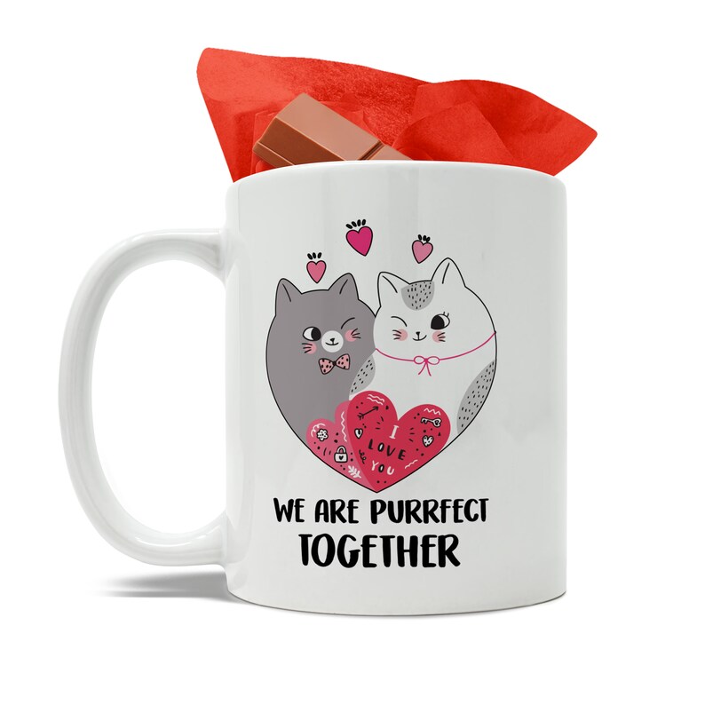 We are Purrfect Together Coffee Mug Couples Mug Cat Lover