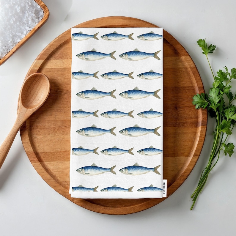 BijoulandInc Sardine Tea Towel - Thumbnail 2