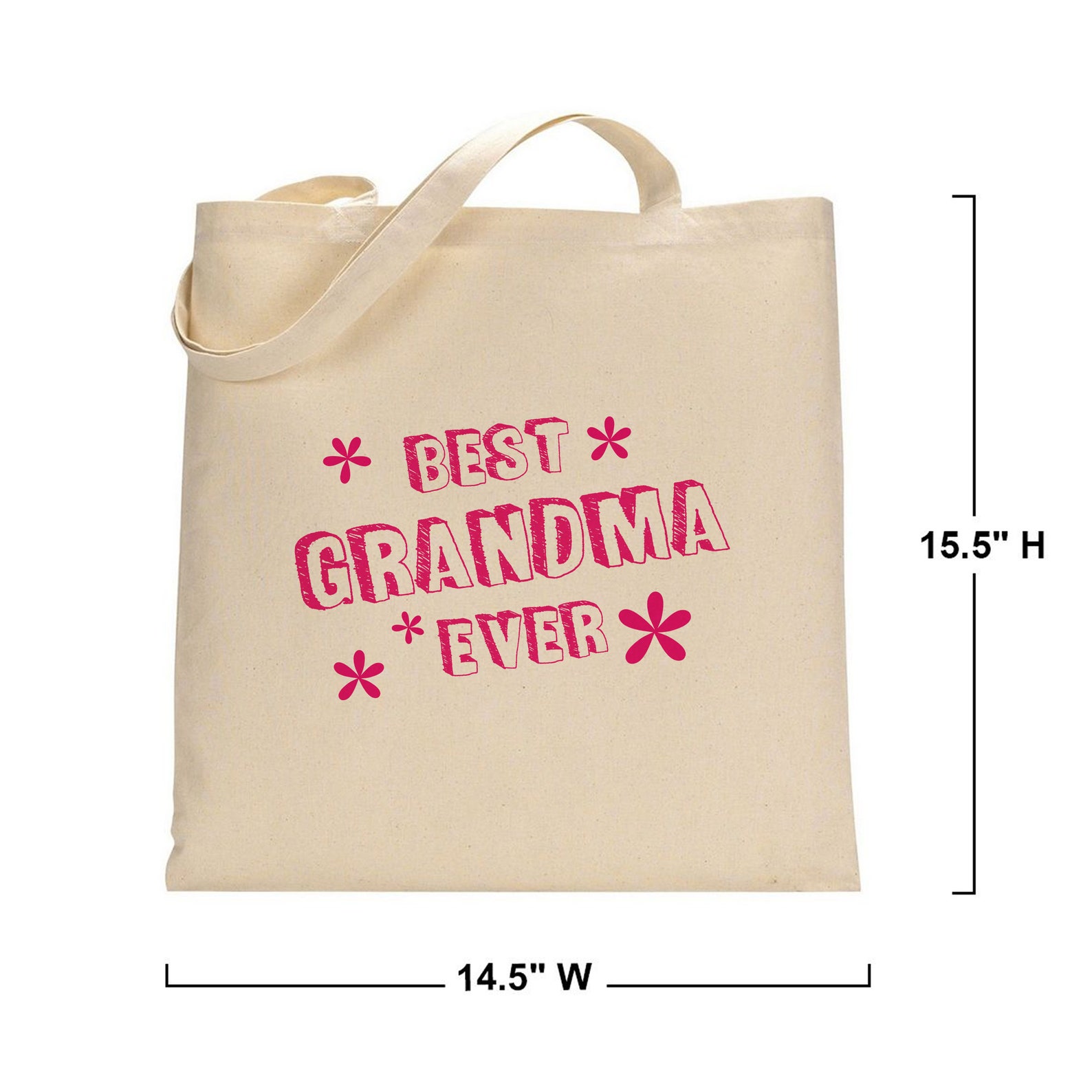 Best Grandma Ever Tote Bag Grandma Mothers Day Gift Cotton Etsy