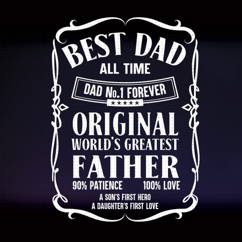 Best Dad Svg All Time Dad No1 Dad T-shirt Svg Father's | Etsy