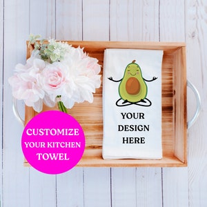 Custom Tea Towel Personalized Flour Sack Kitchen Towel, Create Your Own Design, Unique Housewarming Gift, Mothers Day Gift Towel image 8