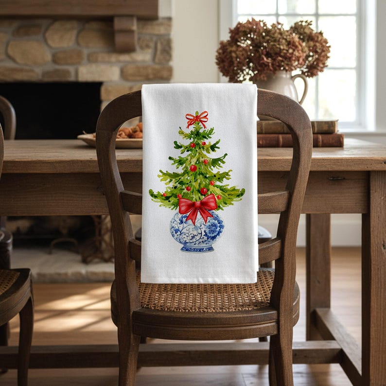 BijoulandInc Chinoiserie Tea Towel - Thumbnail 3
