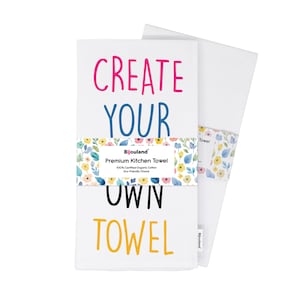 Personalized Organic Cotton Tea Towel: Custom Kitchen Decor Gift