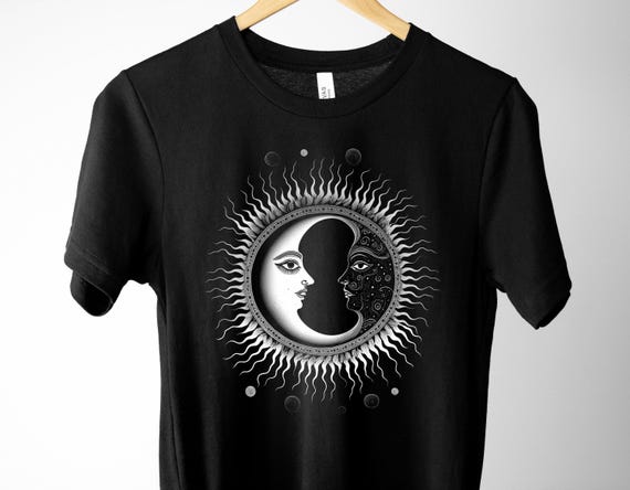 Sun and Moon Eclipse T-Shirt: Harmony Symbol, AirLume Cotton Tee