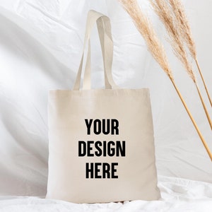 Custom Tote Bag, Personalized Custom Canvas Tote, Customized Tote Bag with Text, Photo, Logo Full Color Print, Welcome bags