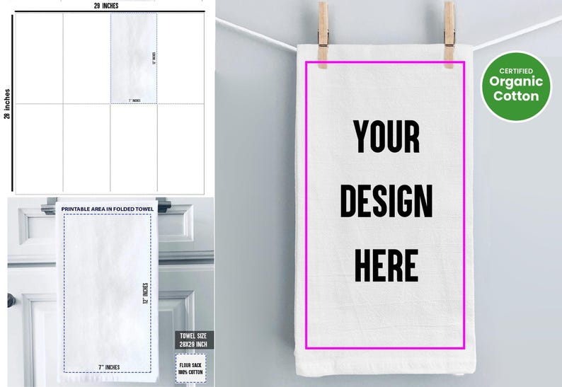 Custom Tea Towel with Logo or Photo | Personalized Kitchen Gift image 5
