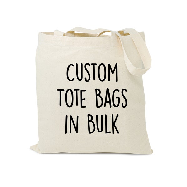 Personalized Canvas Tote Bags, Custom Shopping Bags, Promotional Trade Show Gift, Custom Text and Logo