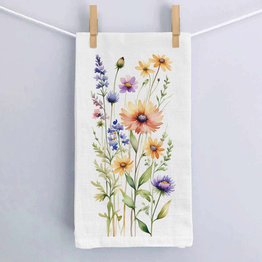 Flower Abstract Organic Towel