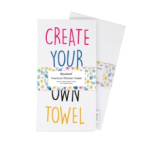 Custom Tea Towel with Logo or Photo | Personalized Kitchen Gift image 1