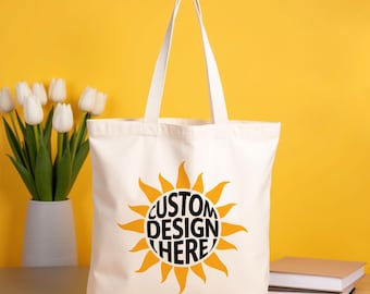 Custom Tote Bags with Logo, Bulk Canvas Bags for Business Events