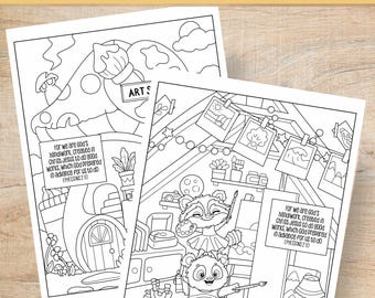 Christian Kids Coloring Pages, Ephesians 2:10 Bible Verse Art (Digital Download)