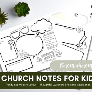 Bible Journaling Printable | Bible Study Journal | Church Flyer Sermon Notebook