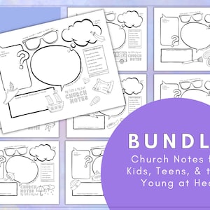 Bible Journaling Printable | Bible Study Journal | Church Flyer Sermon Notebook
