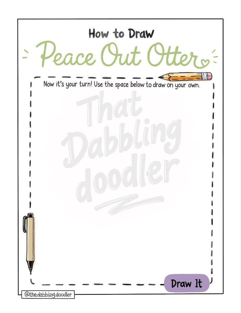 How to Draw an Otter Printable for Kids, Step by Step Drawing Guide ...