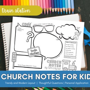 Church Flyer for Bible Study Journal | Verse Mapping for Bible Journaling Kit | Bible Study Template | Printable Sermon Notebook