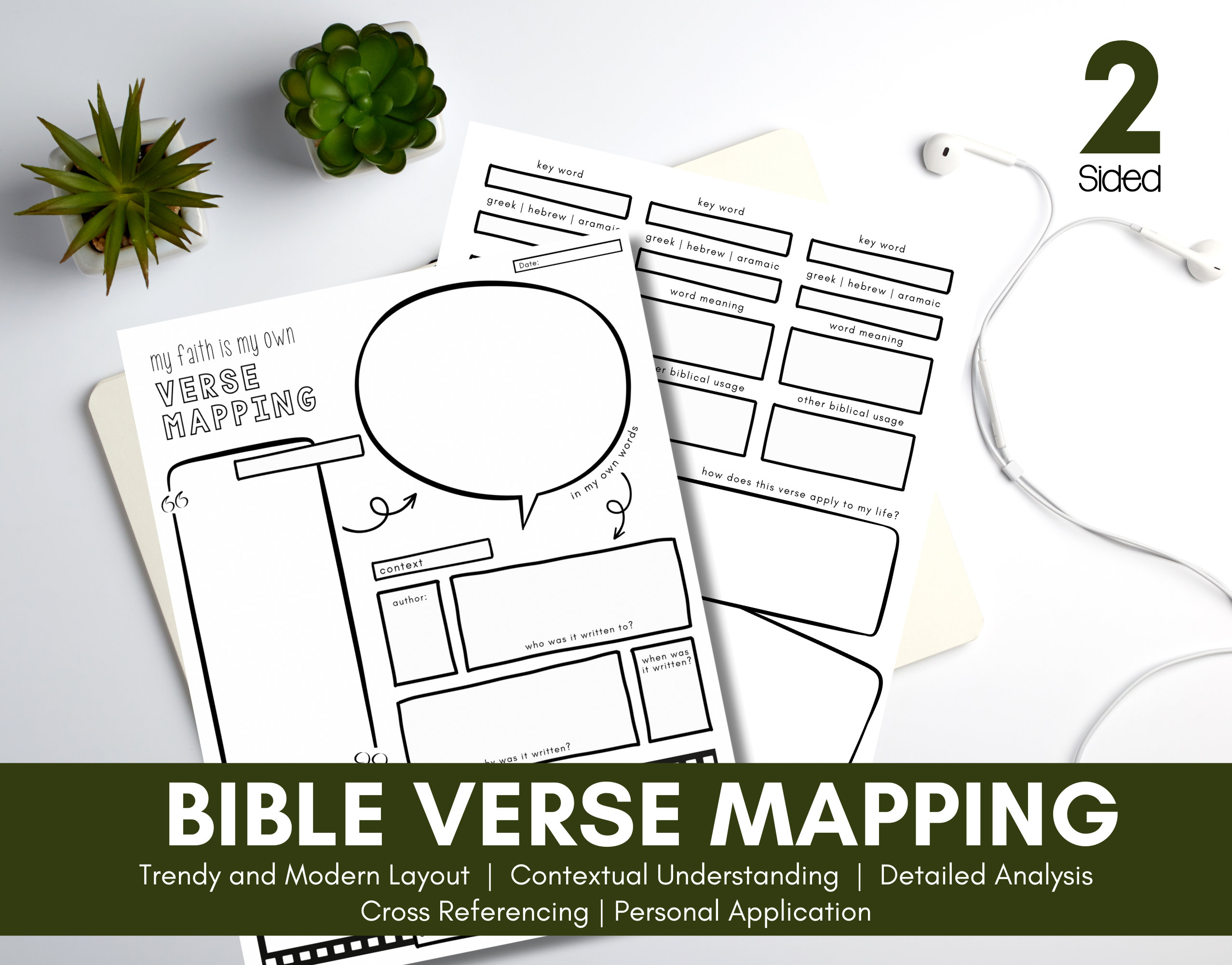 Sermon Message Map Bible Verse Mapping Printable Study Journal Template Digital Download ...