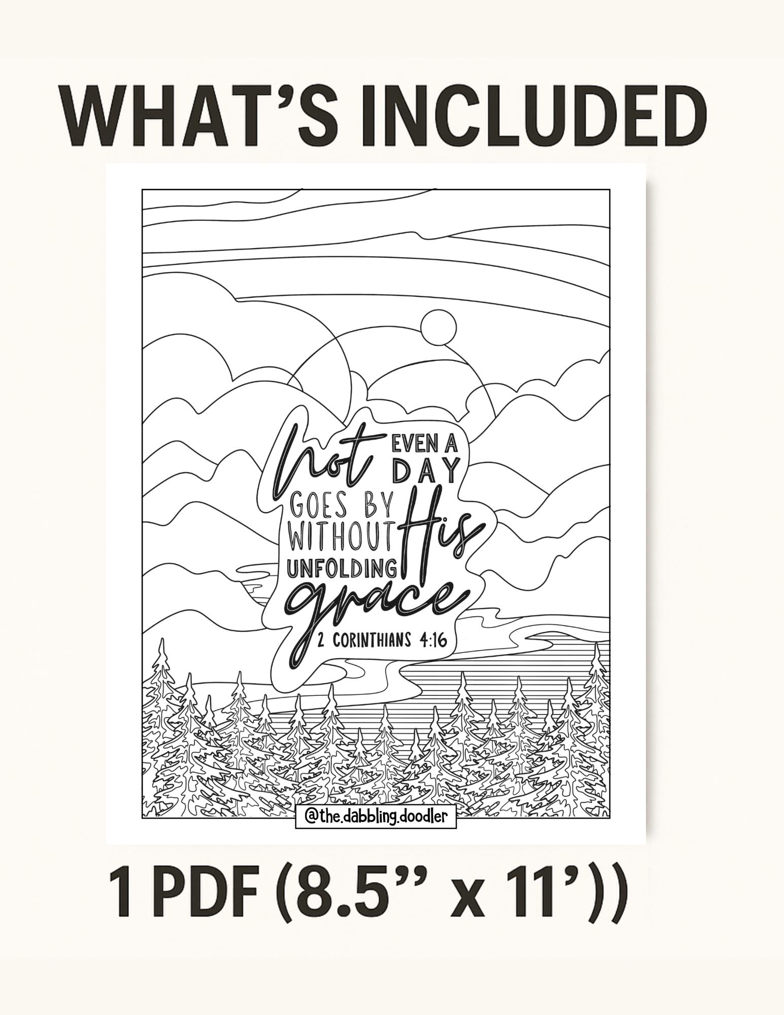 Bible Verse Coloring Page Printable | 2 Corinthians 4:16 Scripture ...