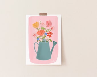 Arte de pared imprimible, Ilustración de flores, Descarga instantánea, Arte imprimible, Impresión artística, Arte de pared, Arte imprimible, Impresión para sala de estar, A4, A3,