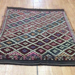Turkish kilim, vintage kilim rug, anatolian rug, area kilim, oushak kilim, 5x6 ft rug, oriental kilim, bohemian kilim, boho kilim, wool rug