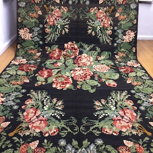 black vintage kilim area rug home decor floor rug moldovian rug floral rug wool rug office rug saloon rug antique rug