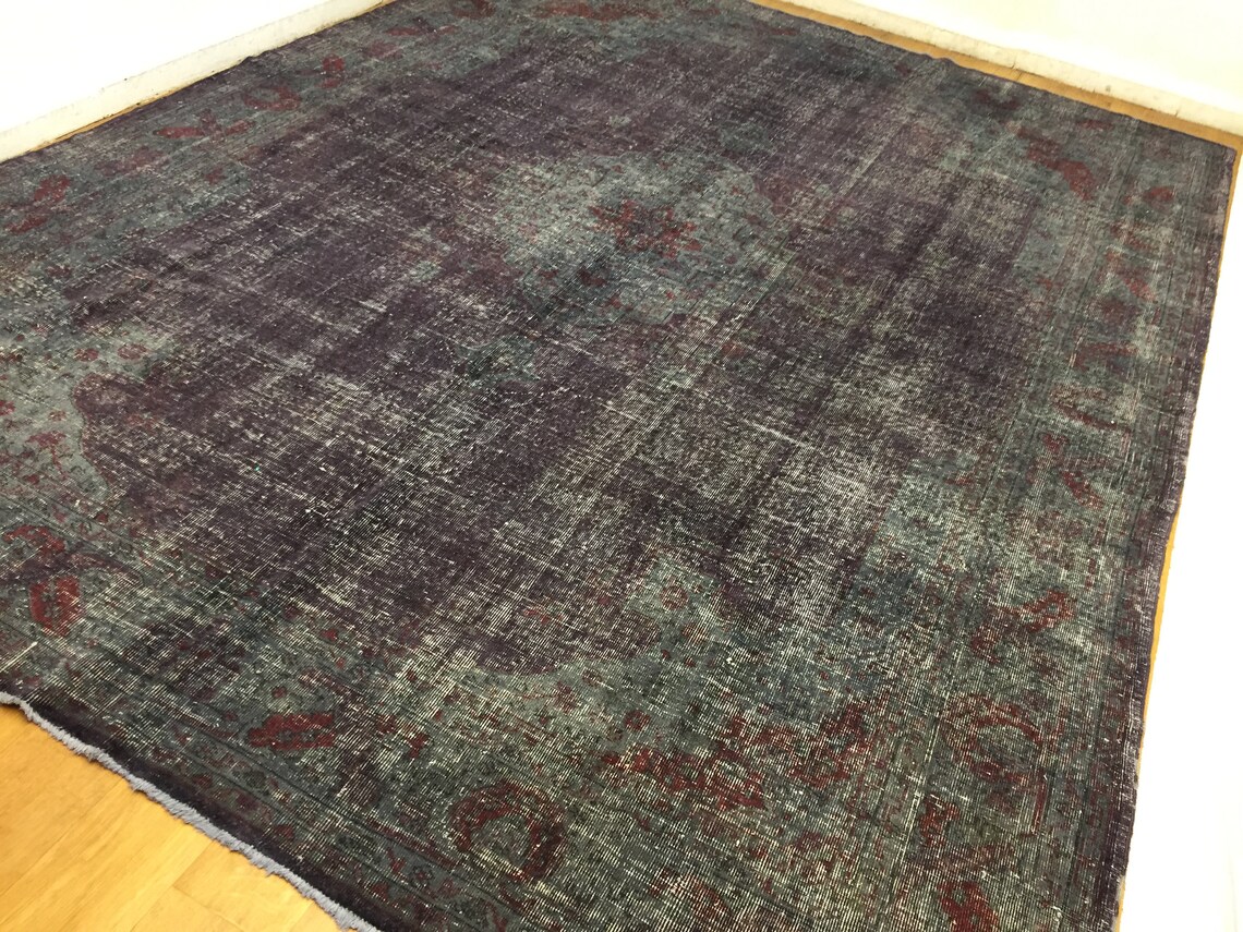 Aubergine Color Rug 9x12 Feet Room Kilim Tribal Rug Custom Rug Etsy