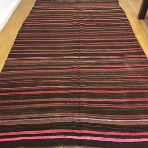 turkish kilim rug,6x11 ft kilim  ,goat hair kilim,decorative kilim ,striped kilim ,floor kilim,furniture kilim area kilim ,decorative kilim