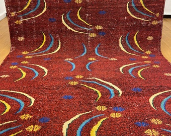 Turkish rug, vintage rug, red rug, 6.1x8.5 ft rug, anatolian rug, wool rug, area rug, floor rug, bohemian rug, oushak rug, hand knotted rug