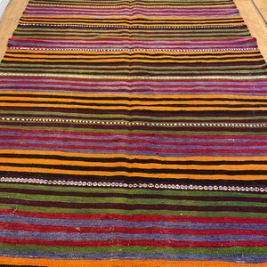 Turkish kilim, area kilim, anatolian kilim, 5.8x9.11 ft kilim rug, bohemian kilim, oriental kilim, wool kilim, vintage kilim, oushak kilim,