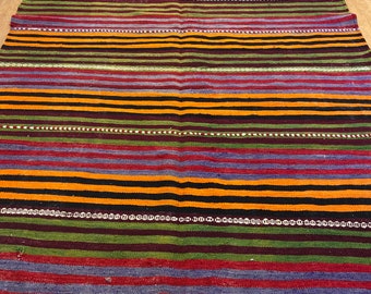 Turkish kilim, area kilim, anatolian kilim, 5.8x9.11 ft kilim rug, bohemian kilim, oriental kilim, wool kilim, vintage kilim, oushak kilim,