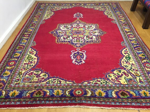 トルコ絨毯 8 x 11 フィート ヴィンテージ ラグ カーペット ラグ