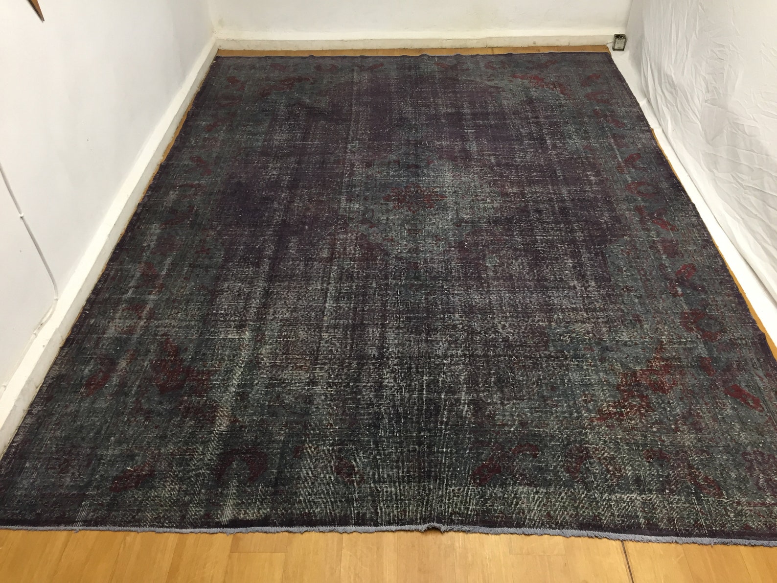 Aubergine Color Rug 9x12 Feet Room Kilim Tribal Rug Custom Rug Etsy