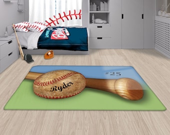baseball rug for nursery