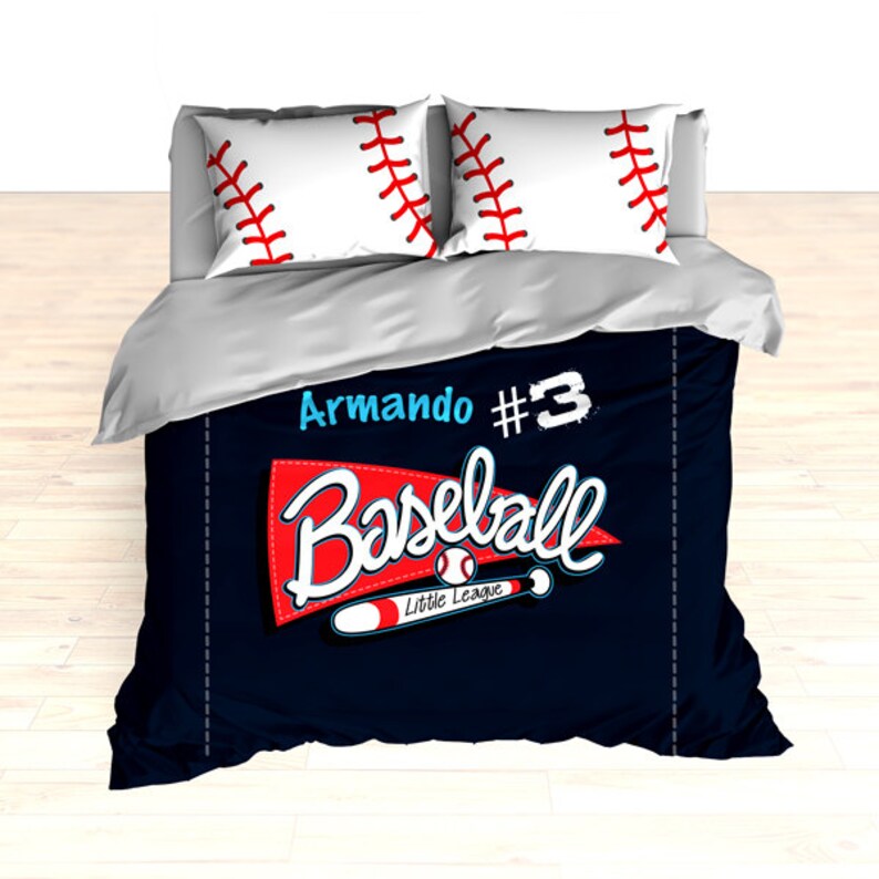 Personalized Baseball Bedding Baseball Duvet Baseball Etsy