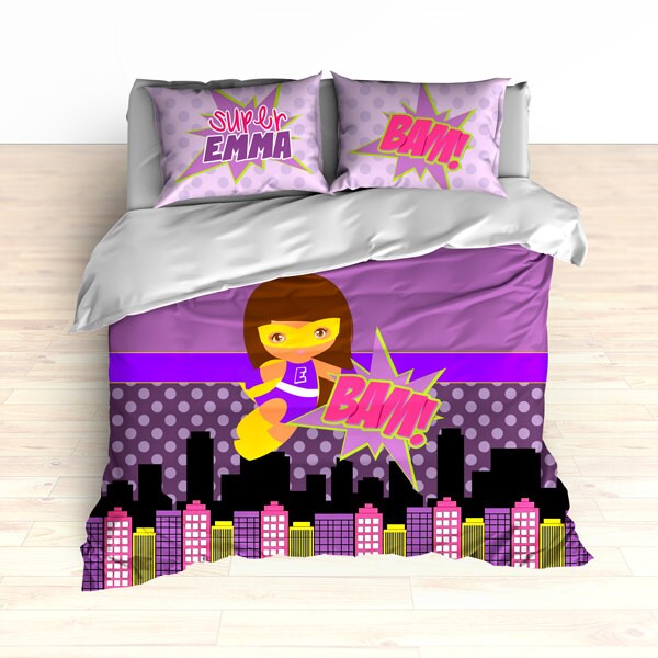 Personalized Superhero Bedding Super Hero Bedding Comforter Etsy