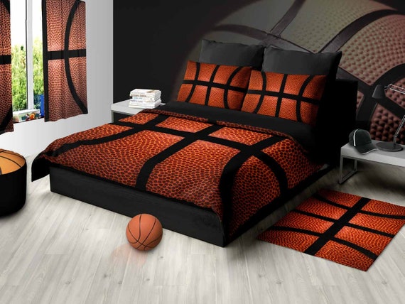 Basketball Bedding Basketball Duvet Basketball Comforter Custom Personalized King Twin Queen Toddler Nursery Room Teen Room
