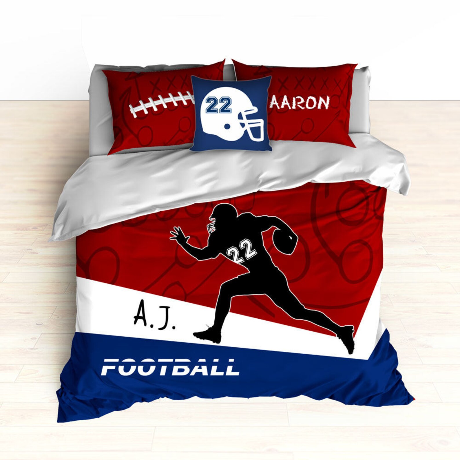 Seahawks Bedding Personalized Football Bedding Custom Etsy