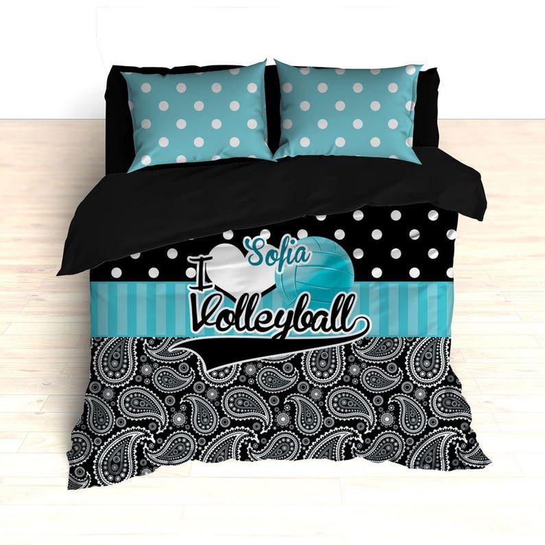 Personalized Volleyball Bedding Custom Comforter Custom Etsy