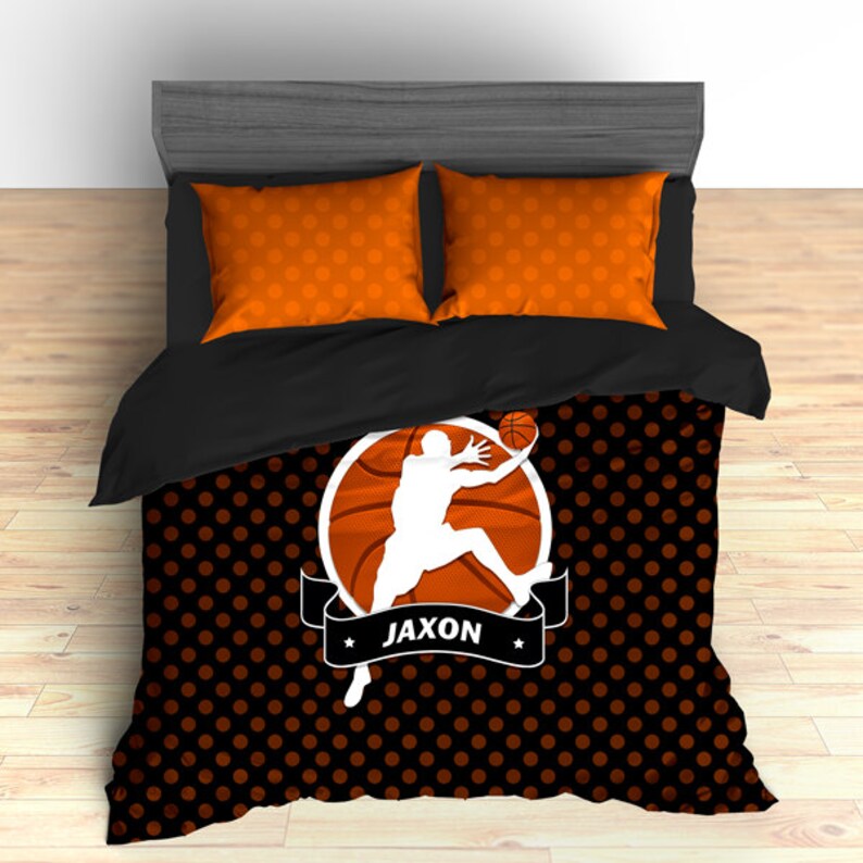 Basketball Bedding Basketball Theme Room Custom Bedding Etsy