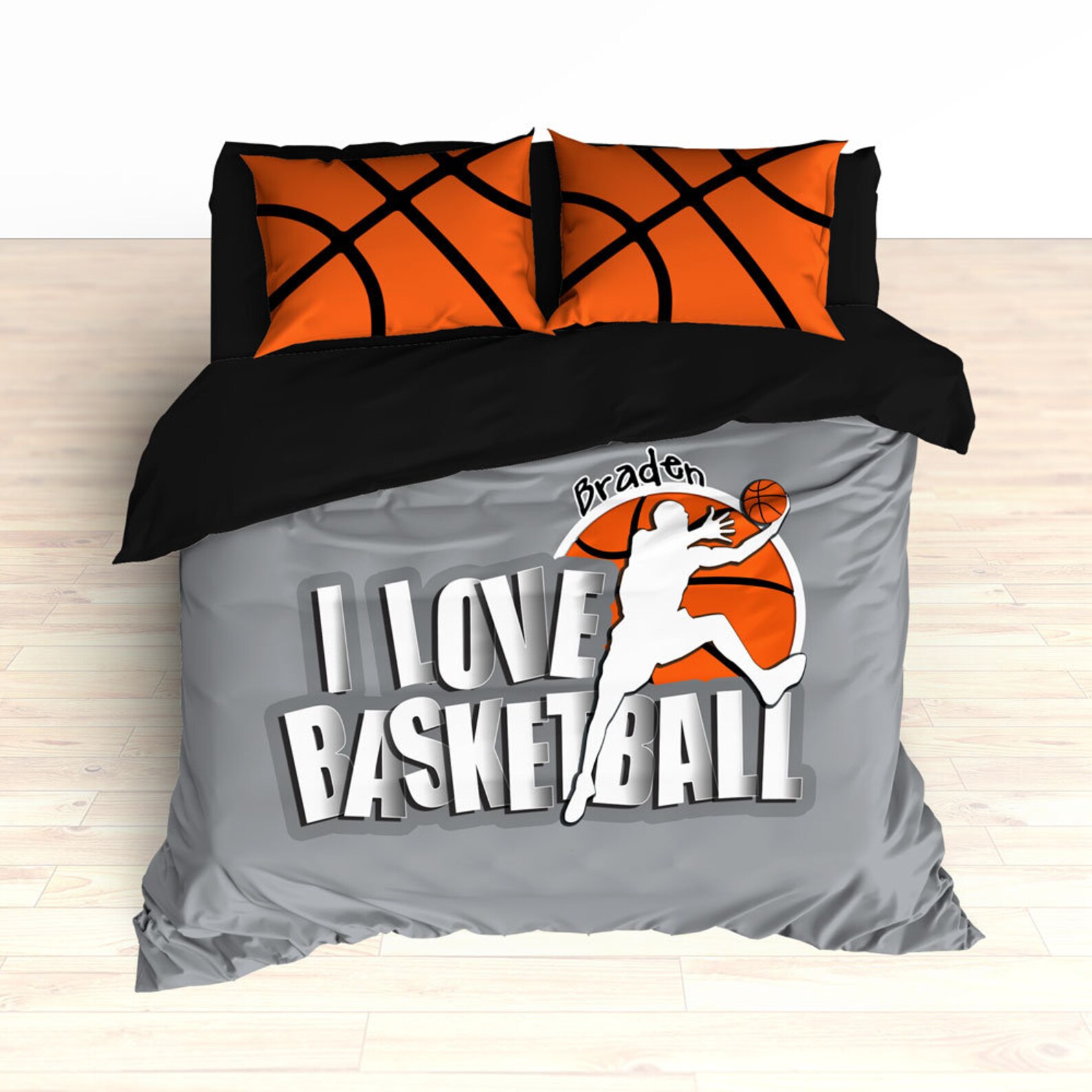 Blue Basketball Duvet Basketball Comforter Custom Basketball Etsy