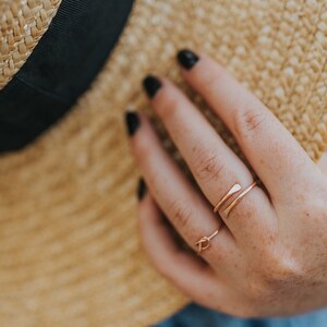 Knot Ring, Knotted Ring, Gold Ring, Stacking ring, Stackable ring, Best friend gift, Gifts for her