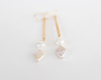 Gwen Freshwater Pearl Earrings/ Bridal Earrings/ Wedding Earrings/ Pearl Earrings/ Bridesmaid Jewelry