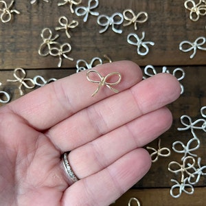 Permanent Bow Connectors, Bow Bracelet, Gold Filled Permanent Jewelry Connector Charms, Permanent Jewelry Charm, Bow charm
