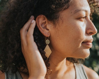 Juniper Textured Earrings/ Geometric Earrings/ Textured Earrings