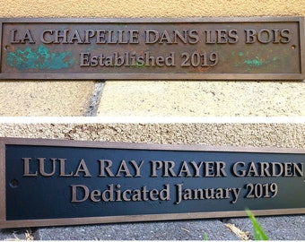Custom Name, Personalized Bar Sign, Custom Bronze Resin Plaque. Indoor or Outdoor, Cold Cast Bronze Resin Personalised Sign. Antique style