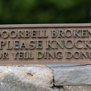 Doorbell Broken Bitte Klopfen Oder Yell Ding Dong Lustige Etsy